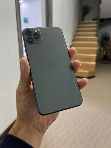 iphone телефона: IPhone 11 Pro Max, 256 ГБ, Alpine Green, Каптама, Кабель, 80 %