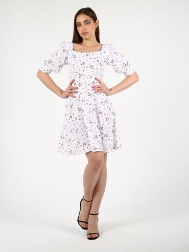 женское платье 52: Повседневное платье, Made in KG, Осень-весна, Короткая модель, Трапеция, XL (EU 42), 2XL (EU 44), 3XL (EU 46)