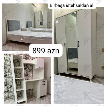 Yataq otağı dəstləri: 2 təknəfərlik çarpayı, Yeni