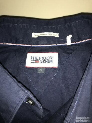Košulje: Original Tommy Hilfiger kosulja L 100% cotton Teget plava Ramena 50cm — 7