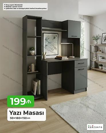 ucuz dolablar: Düz masa, Stulsuz, Polkalı, Siyirməli, Sadə laminat — 1