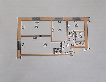 Продажа квартир: 3 комнаты, 51 м², Индивидуалка, 1 этаж — 5