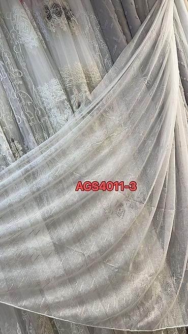 silk filament: AG S4011 seriyası tull pərdəlik parça - Model kodları: AGS4011-1 və — 2
