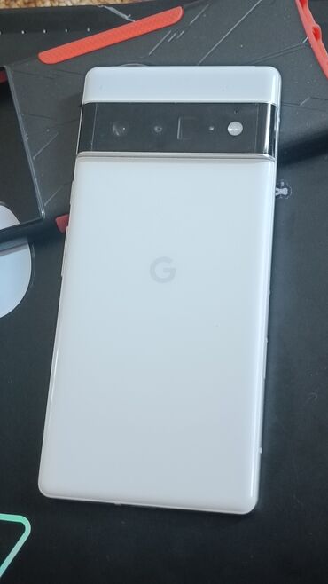 телефон за 200: Google Pixel 6 Pro, Б/у, 128 ГБ, цвет - Белый, 1 SIM, eSIM