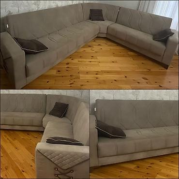 Uqul tipi künc divan - Ölçü: 3.2 m (ümumi uzunluq) - Açılır mexanizm