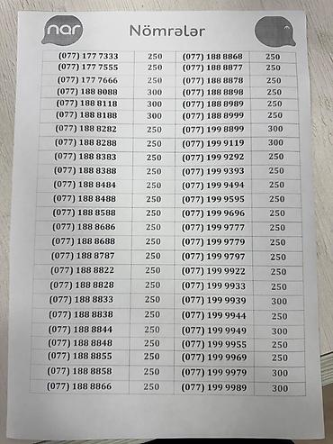5545 nomre: Nar mobil nömrələr – seçilmiş kombinasiyalar Ciddi şəxslər əlaqə — 3