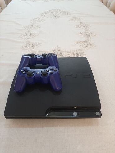 PS2 & PS1 (Sony PlayStation 2 & 1): PlayStation 3 (PS3) Slim oyun konsolu - Korpus: mat qara PS3 Slim -
