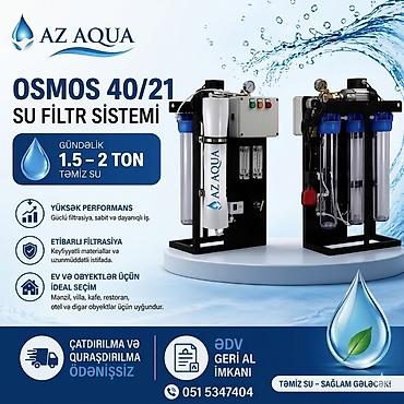 OSMOS 40/21 su filtr sistemi – AZ AQUA - Gündəlik 1.5–2 ton təmiz su at lalafo.az OSMOS 40/21 su filtr sistemi – AZ AQUA - Gündəlik 1.5–2 ton təmiz su