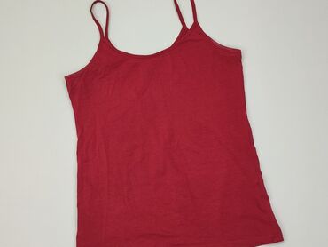 czerwona bluzki z koronką: Bluzka Damska, L, stan - Dobry