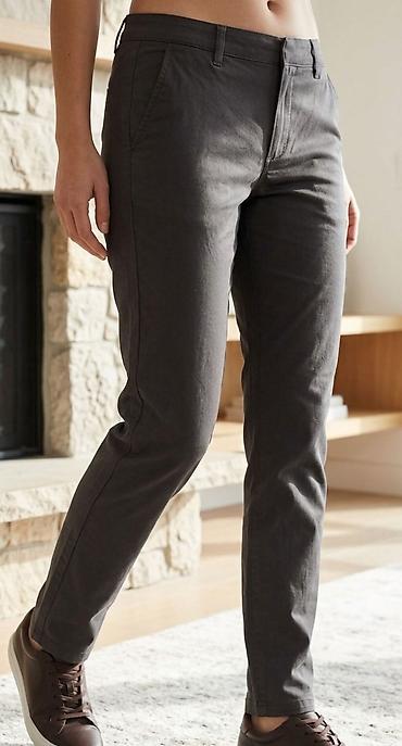 pantalone sa prslukom: Muške chino pantalone – tamno sive - Klasican ravan kroj sa suženim — 1
