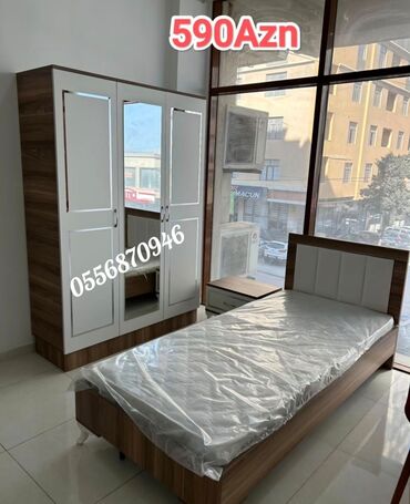 Uşaq və gənc otağı üçün dəstlər: Oğlan və qız üçün, Yeni, Təknəfərlik çarpayı, Dolab, Tumba — 3