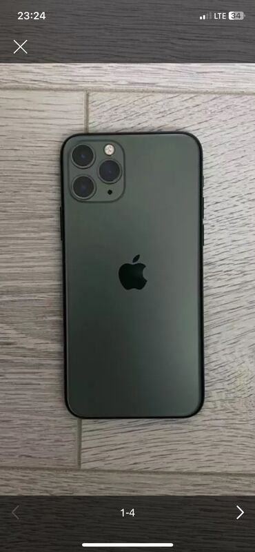 приём стекла: IPhone 11 Pro, Б/у, 256 ГБ, Alpine Green, Зарядное устройство, Защитное стекло, Кабель, 95 %