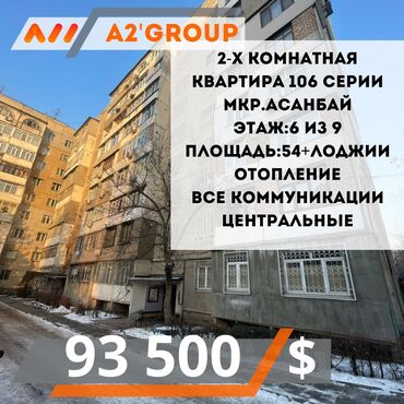 Новостройки от застройщика: 2 комнаты, 54 м², 106 серия, 6 этаж, Евроремонт