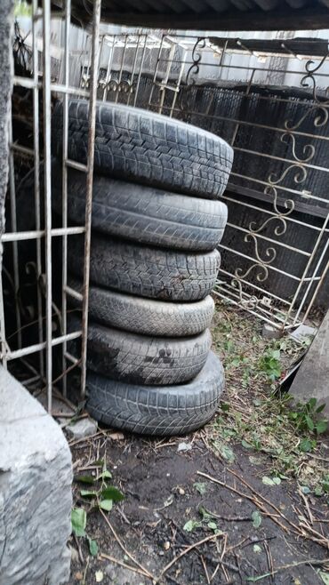 авто шыны: Дөңгөлөктөр монтажда 155 / 65 / R 13, Кыш, Колдонулган, Комплект, Жеңил унаалар, Темир, тешиктери - 4