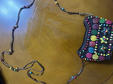 muncuq canta: Boho üslublu kiçik çiyin/çapraz çanta - Material: Sərt torlu (mesh) — 2