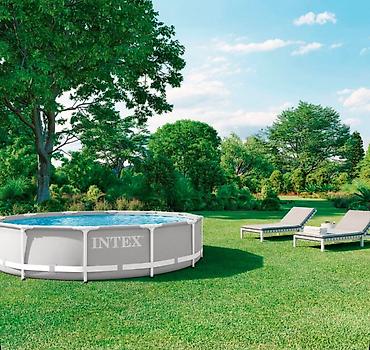 Бассейны: Каркасный бассейн Intex Prism Frame Pool 366x76 см Купить в Бишкеке — 2