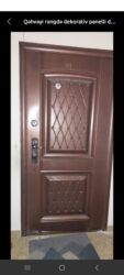 ucuz ev qapilari: Qəhvəyi rəngdə dekorativ panelli giriş qapısı - Material: metal lalafo.az -da ucuz ev qapilari: Qəhvəyi rəngdə dekorativ panelli giriş qapısı - Material: metal