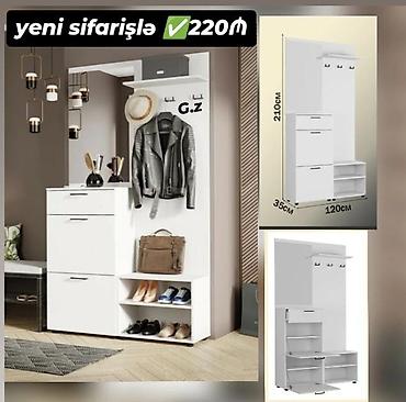 şkaf ucuz: Dəhliz üçün çoxfunksiyalı asılqanlı dolab sistemi - Ölçülər — 1