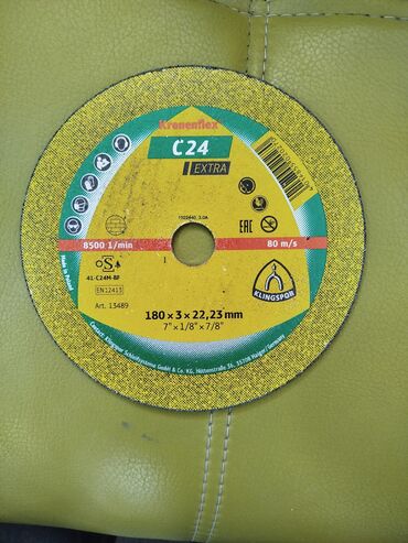 Digər alətlər: Klingspor istehsalı olan, 180x3x22.23 mm ölçüsündə, Kranenflex C24