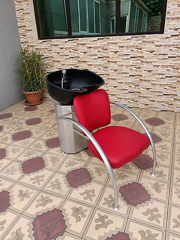 təbii sac satışı: Salon üçün saç yuma stendi və oturacaq dəsti - Komplekt: arxada — 2