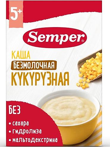 Каша Semper безмолочная кукурузная, для детей с 5+ месяцев