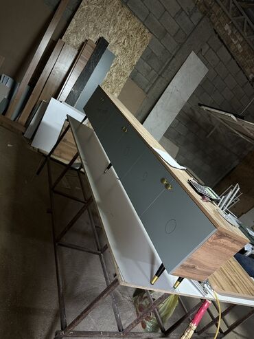 Кухонные гарнитуры: Кухонный гарнитур, Новый, цвет - Серый, МДФ, Бесплатная доставка — 13