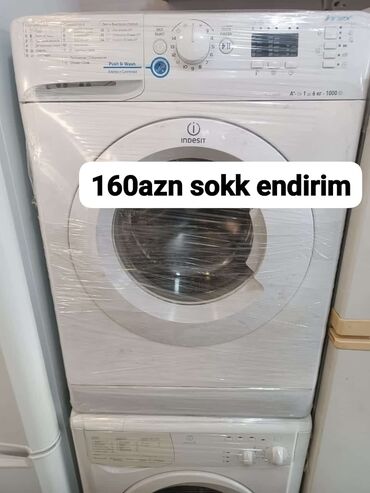 Kondisionerlər: Paltaryuyan maşın Indesit, 6 kq, İşlənmiş, Avtomat, Kredit yoxdur, Ödənişli çatdırılma, Ünvandan götürmə