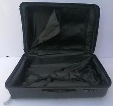 Putni koferi i torbe: Set od 3 kofera – elegantni crni tvrdi koferi na točkiće - Materijal — 17