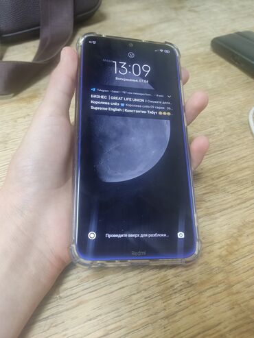 телефон ми 9: Xiaomi, Redmi Note 8, Б/у, 64 ГБ, цвет - Синий, 2 SIM