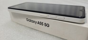 Samsung: Samsung Galaxy A55, Б/у, 256 ГБ, цвет - Белый, 2 SIM — 1