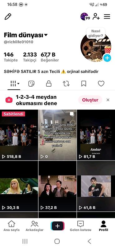 5 azn tiktok satilir