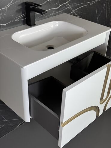 Тумбы для ванны: Тумба для ванны, Новый, С раковиной, МДФ, Бесплатная доставка, цвет - Коричневый — 25