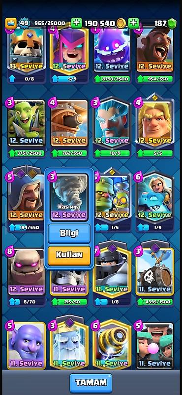 Digər kolleksiyalar: Clash Royale hesabı – yüksək səviyyəli kolleksiya və resurslar - Kral — 9