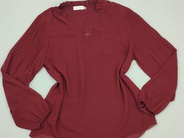 czerwona bluzki z bufiastymi rękawami: Bluzka Damska, S, stan - Idealny