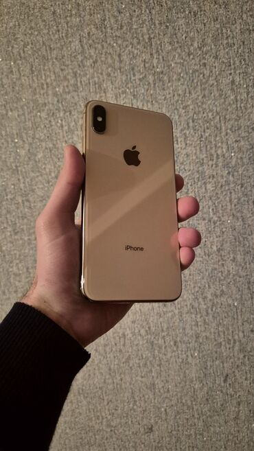 Apple iPhone: IPhone Xs Max, 64 GB, Qızılı, Simsiz şarj