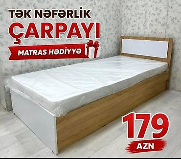 Tək nəfərlik çarpayı - Ölçü: tək nəfərlik standart ölçü (məkan