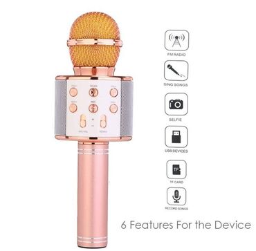 Mikrofoni: Mikrofon karaoke WS-858 Cena 1700din Dostupan u više boja! svetlo — 2