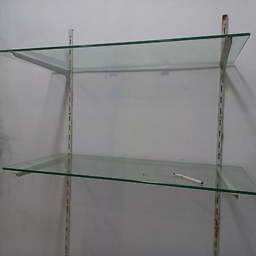 vitrin: Divar montajlı vitrin rəfləri dəsti - Sistem: metal relslər və möhkəm — 3