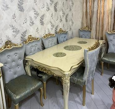 stol stul satilir: *550₼ MASA desti :-TƏCİLİ SATILIR‼️* 8oturacağı var UNVAN:-8noyabr pr — 1
