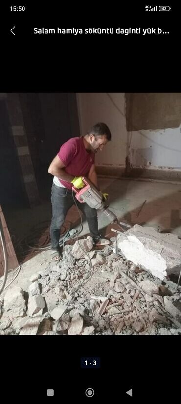 fehle is: Tikinti və söküntü işləri üçün ağır tipli söküntü hammeri icarəyə