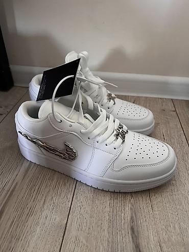 Спорттук бут кийим: Эркектердин кроссовкасы, 38.5, Air Jordan, Жаңы, түсү - Ак, Өзү алып кетүү, Акылуу жеткирүү — 4