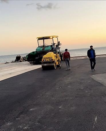 soyuq asfalt: Asfalt işlərinin görülməsi məhəllə daxili yollarin bina sahələri — 1