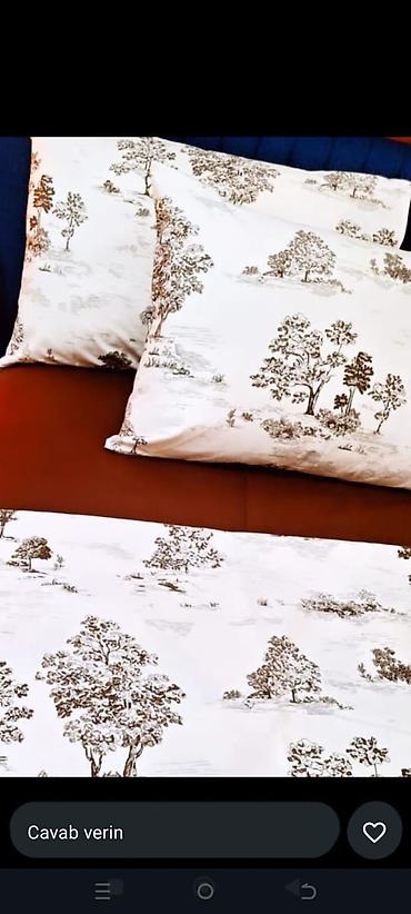 parca bez: Pastel dizaynlı yataq dəstləri - Material: Təbii parça hissiyatı — 10
