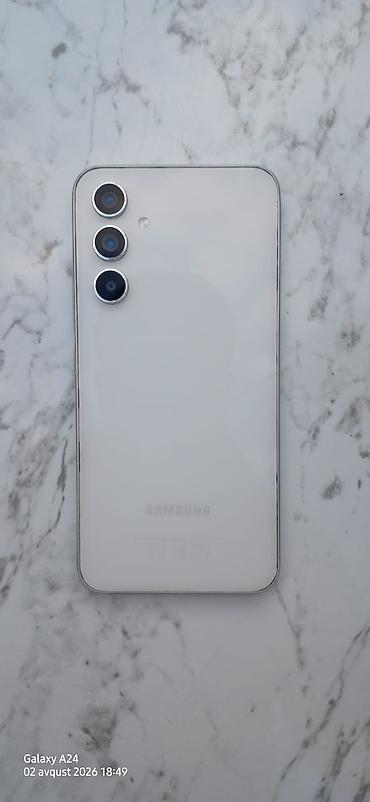 iphone xs barter: Samsung Galaxy A54 5G, 128 GB, rəng - Ağ, Barmaq izi — 1