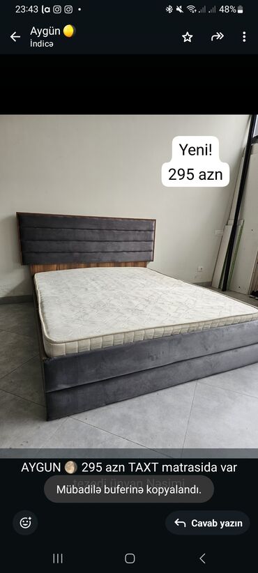 taxt ortuyu: AYGUN 🌖 295 azn TAXT matrasida var tezedi ünvan Nəsimi