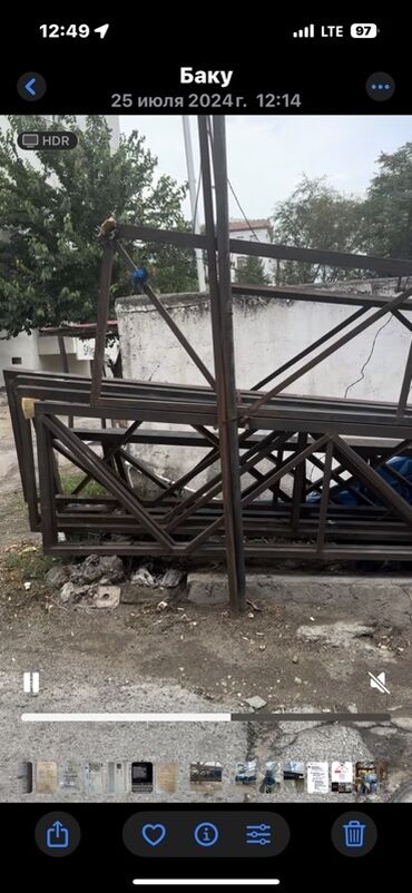 Digər metal məhsullar: Satilir metal konstruksiya. FERMA. 11 eded.3500 man.0503222200. Əlavə — 3