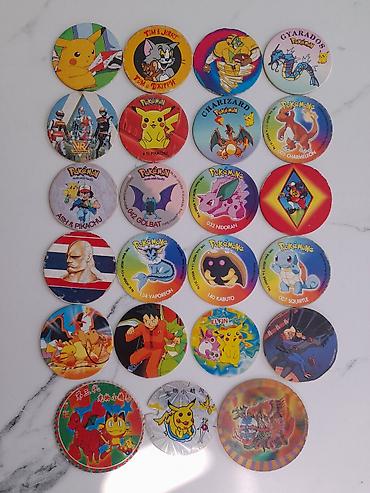 pokemon kartı satın al: Kolleksiya üçün nostalji “taso/pog” fişləri dəsti. Pokemonlar və s — 1