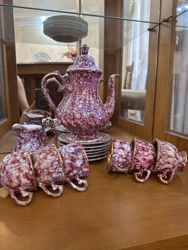 keramik qazanlar: Чайный набор, цвет - Фиолетовый, Керамика, 6 персон, Турция