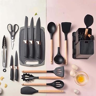 🔪🥄✂️silikonski set kuhinjskog pribora💕 🎖️Komplet:19 komada🧁