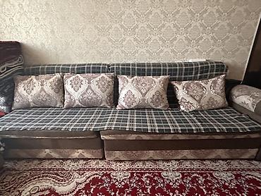 borsan loft: Прямой диван с декоративными подушками б/у - Габариты по ширине — 2